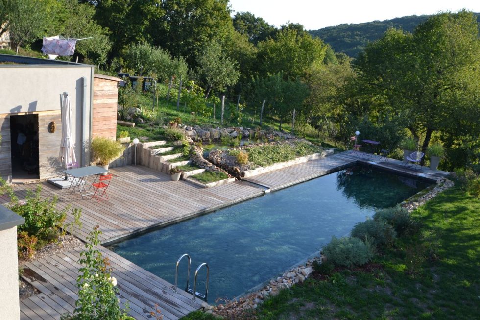 Piscine paysagère a Poleymieux au mont d'or