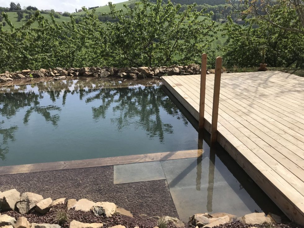 Terrasse bois et Piscine Tarare